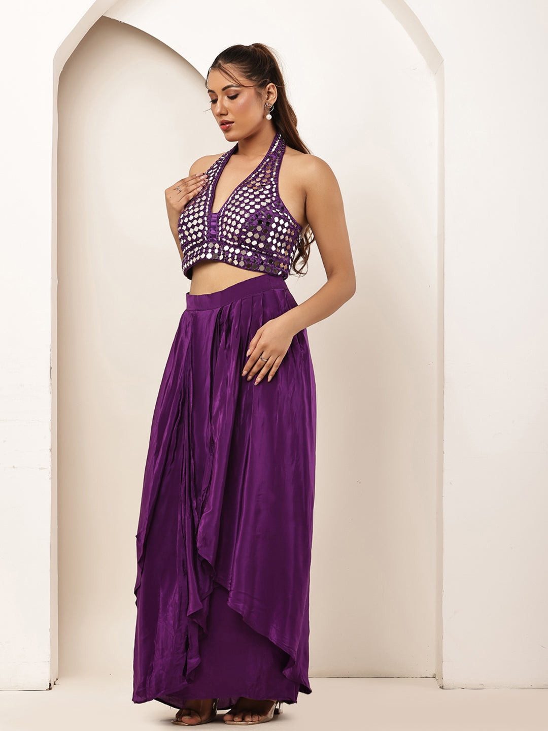 Purple Halter set