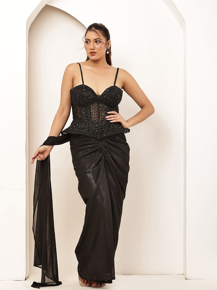 Black Cocktail Dress-Full set