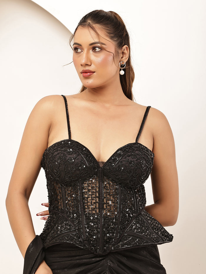 Black peplum style