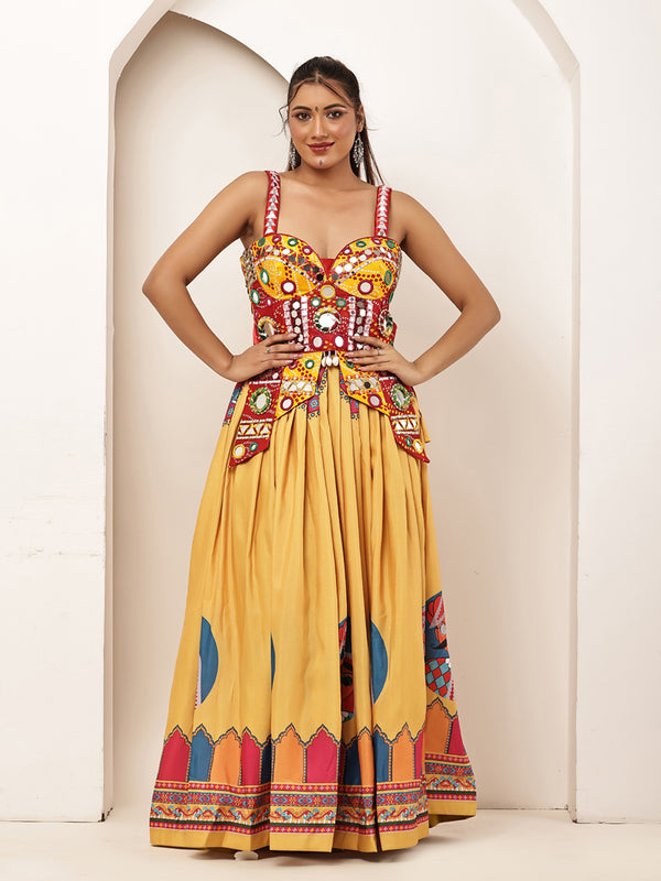 Navratri Multicolour with Skirt
