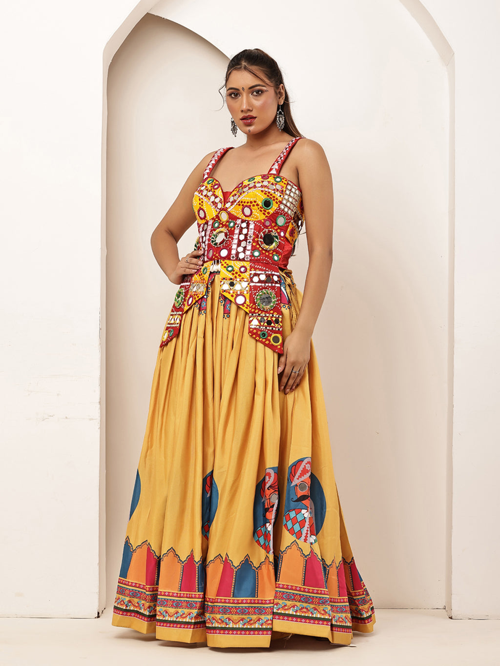 Navratri Multicolour with Skirt