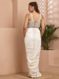 Nushrratt Bharuccha inspired White Corset Blouse