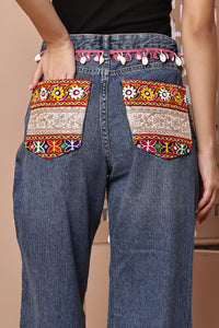 Navratri Jeans Dark Blue