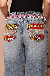 Navratri Jeans-Light Blue