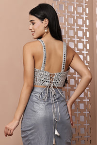 Silver Small Mirror Blouse