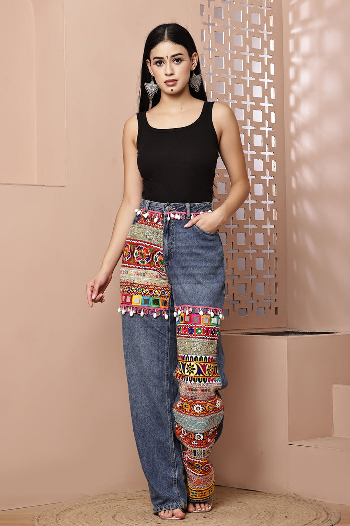 Navratri Jeans Dark Blue