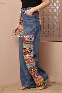 Navratri Jeans Dark Blue