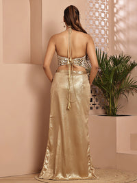 Mirror golden Halter neck Blouse