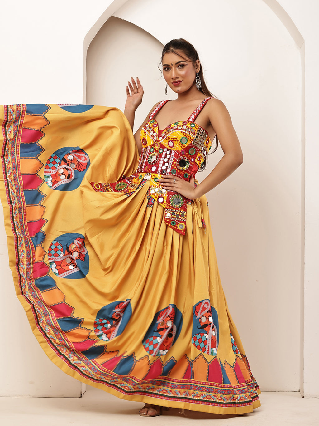 Navratri Multicolour with Skirt