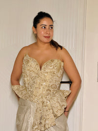 Peplum Corset Handwork Blouse