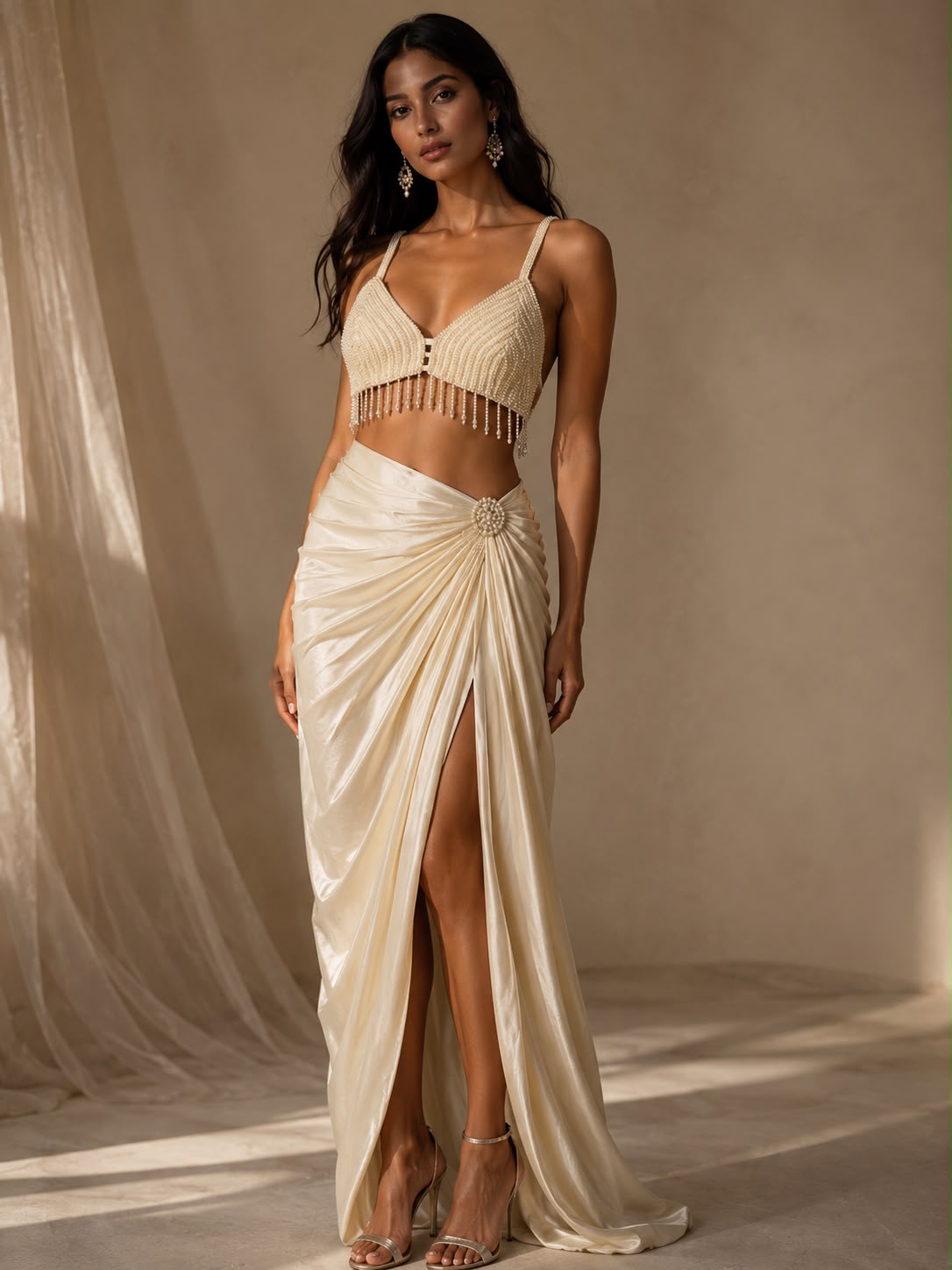 Pearl Bralette -White Blouse