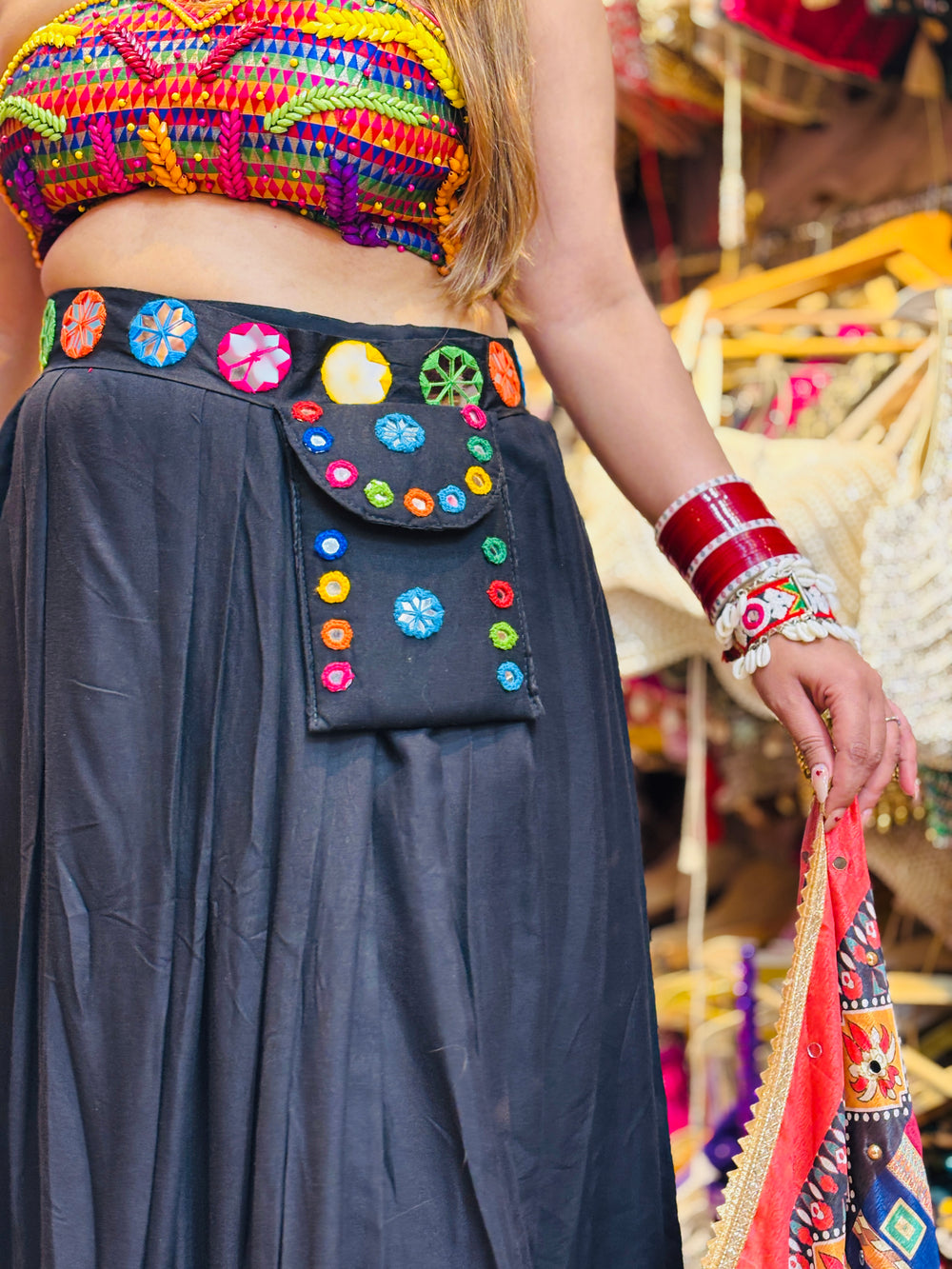 Navratri Phone Belt Black