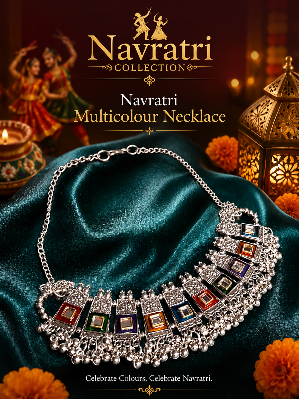 Multicolour Navratri Necklace