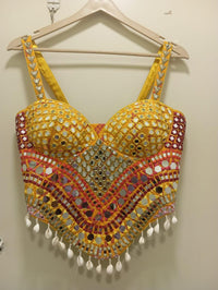 Navratri Yellow Multicolour Corset