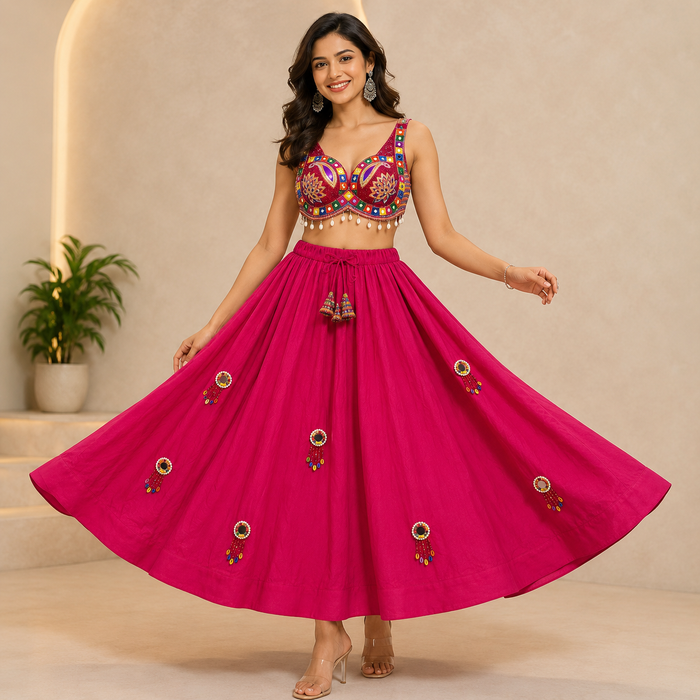 Chanya Choli Pink Set of 2