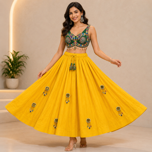 Chanya Choli -Yellow Set of 2
