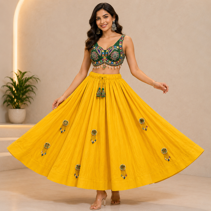 Chanya Choli -Yellow Set of 2