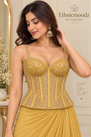Peplum Style Golden Blouse