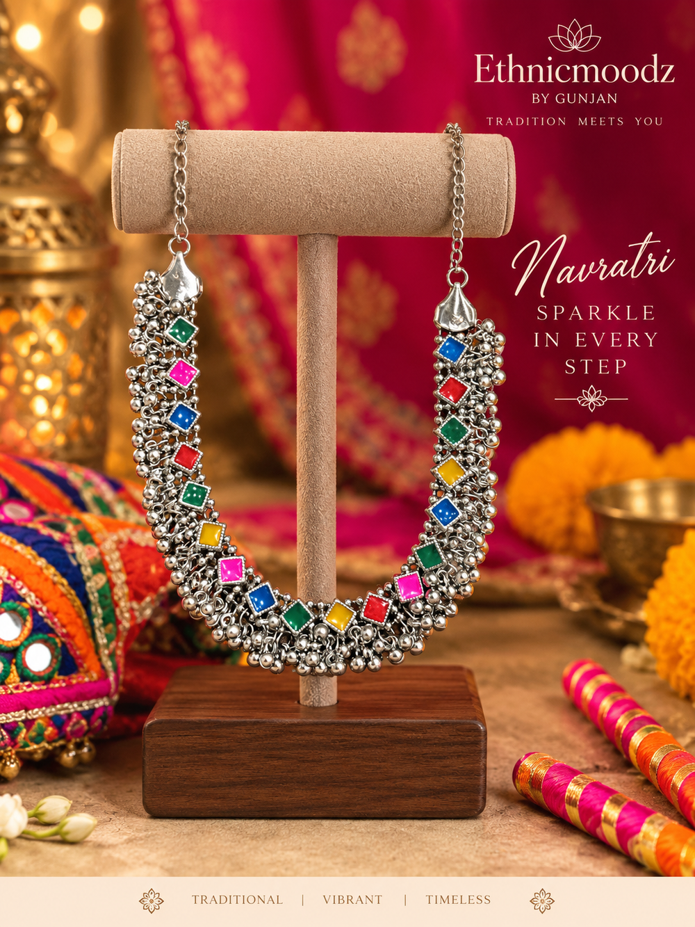 Rangoli Gem Necklace