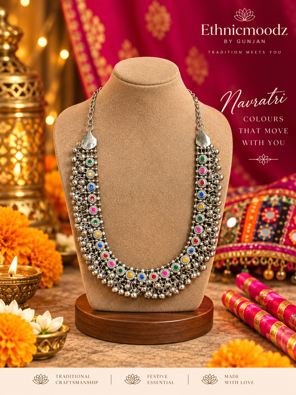 Rangoli Navratri Necklace