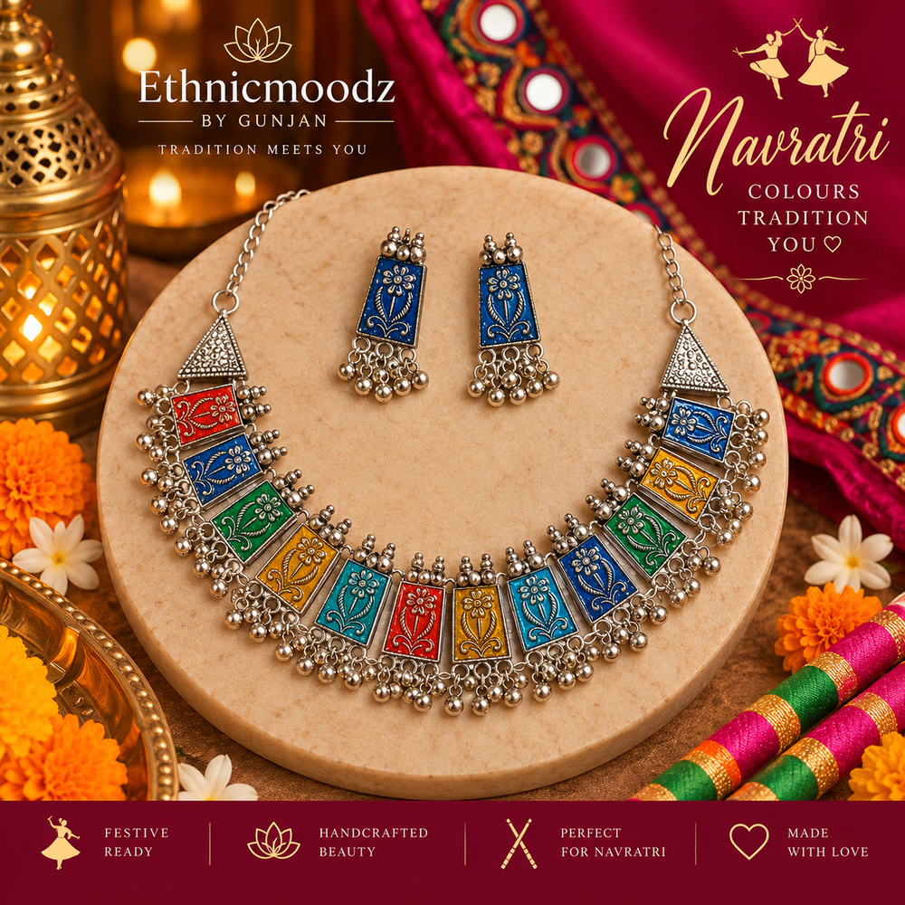 Necklace with Ghungroo with Earrings