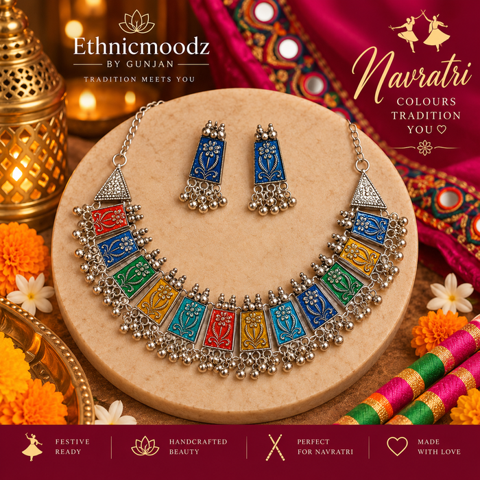 Necklace with Ghungroo with Earrings