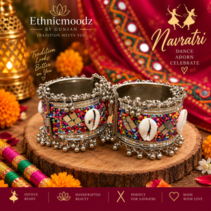 Navratri Bangle with Mirror+Shell (Set of 2)
